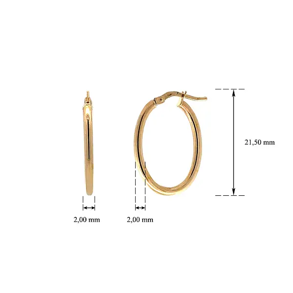 Золотые круглые серьги