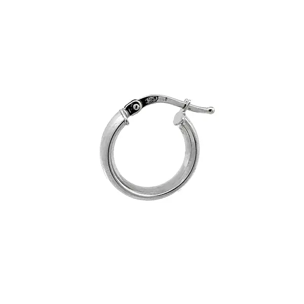 Круглые серьги из белого золота