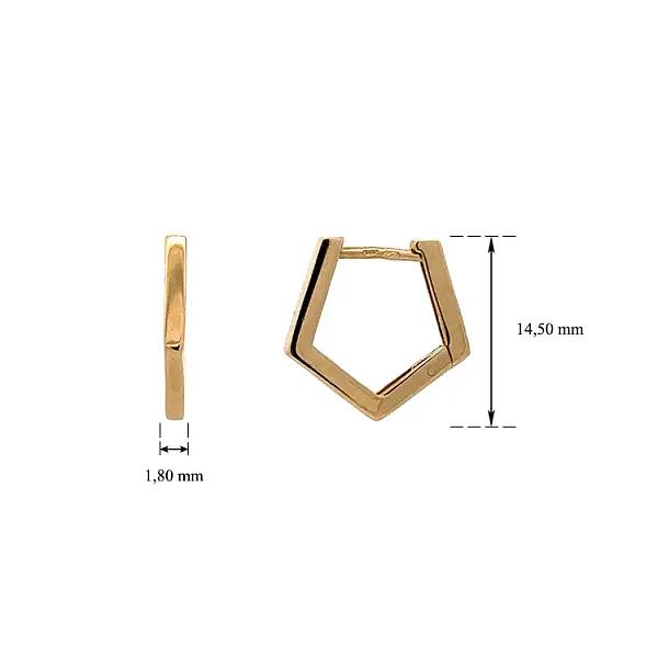 Золотые круглые серьги