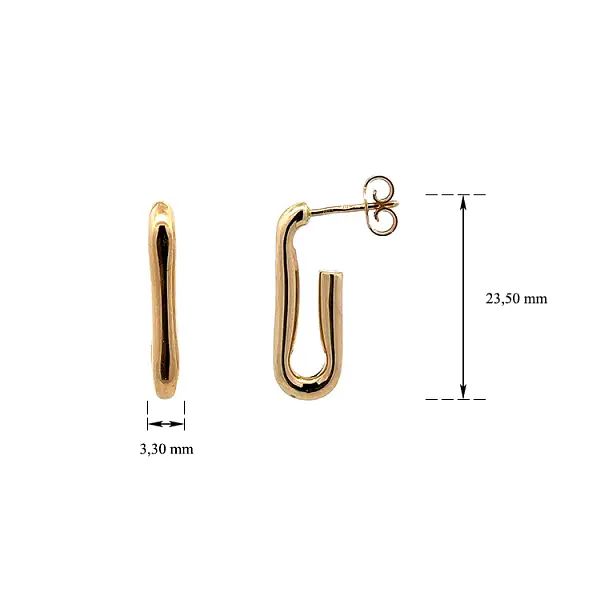 Золотые круглые серьги