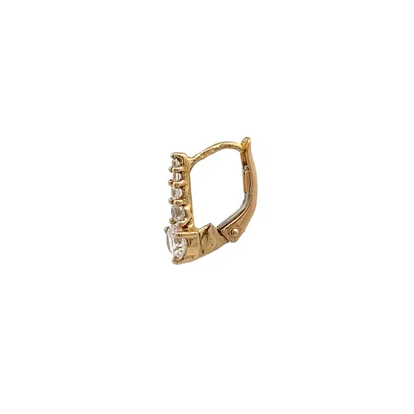 Золотые серьги с цирконами