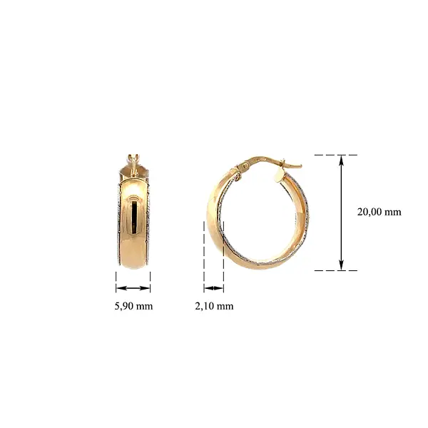 Золотые круглые серьги