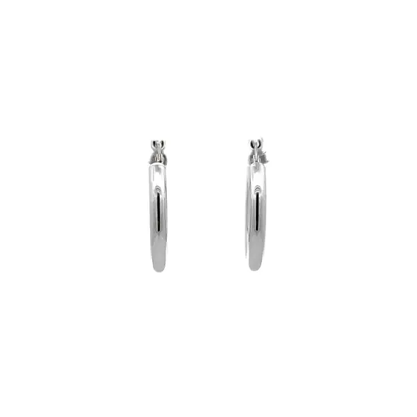 Круглые серьги из белого золота