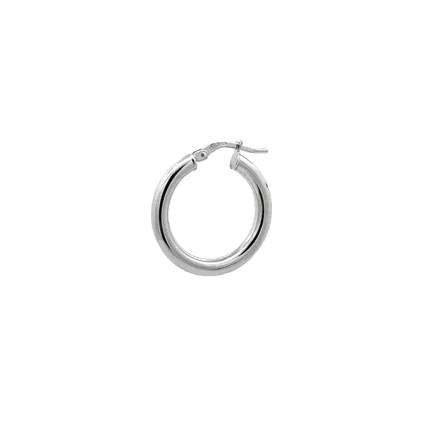 Круглые серьги из белого золота