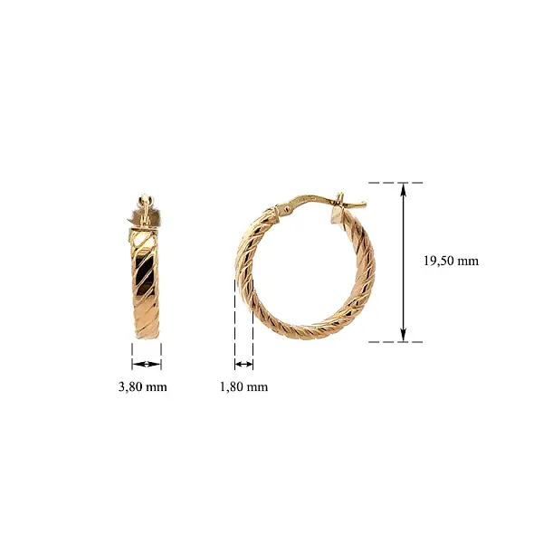 Золотые круглые серьги