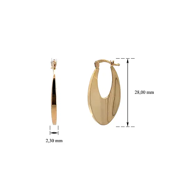 Золотые круглые серьги