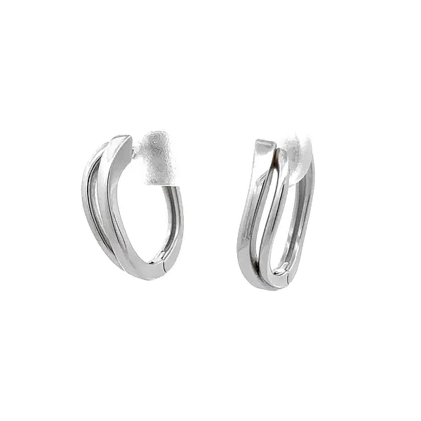 Круглые серьги из белого золота