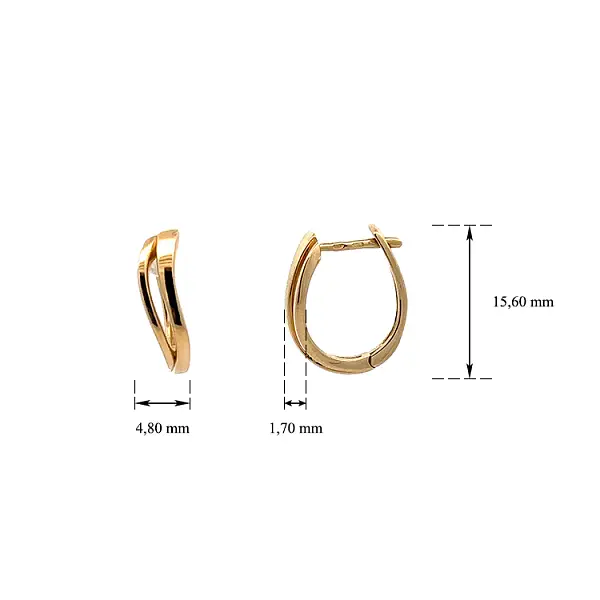 Золотые круглые серьги