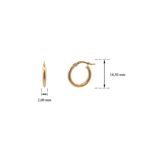 Золотые круглые серьги