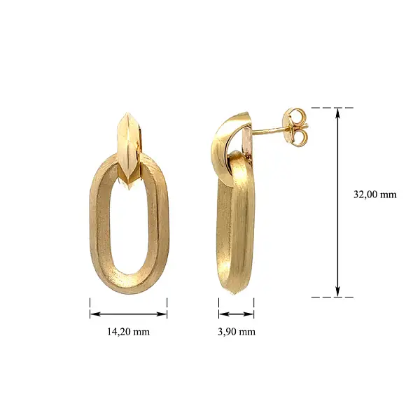 Золотые серьги-пусеты