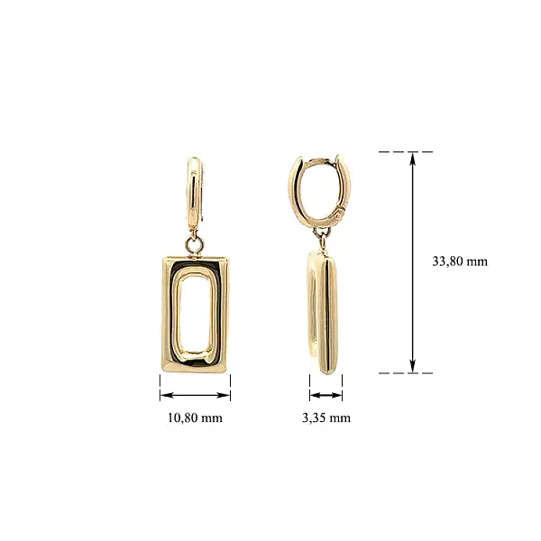 Золотые серьги-пусеты