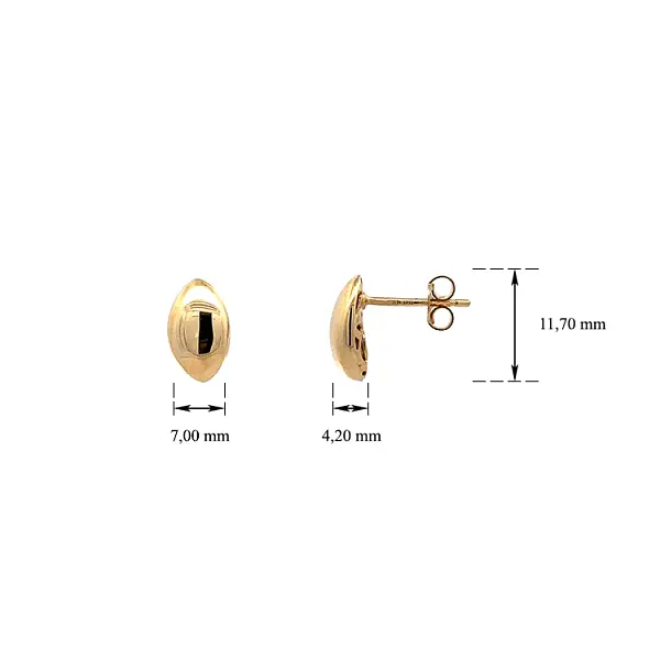 Золотые серьги 'Пэк