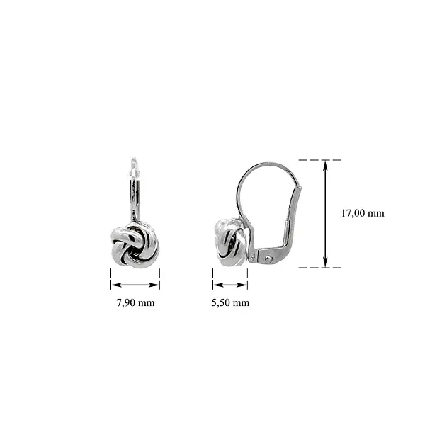 Серьги из белого золота