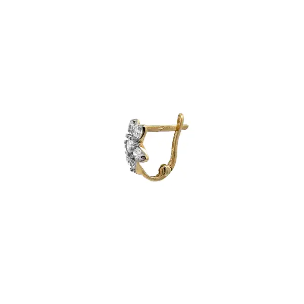 Золотые серьги с цирконами