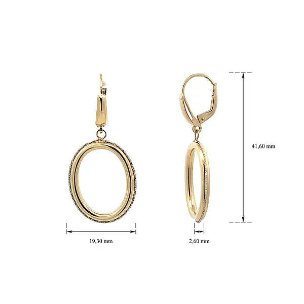 Золотые серьги-пусеты