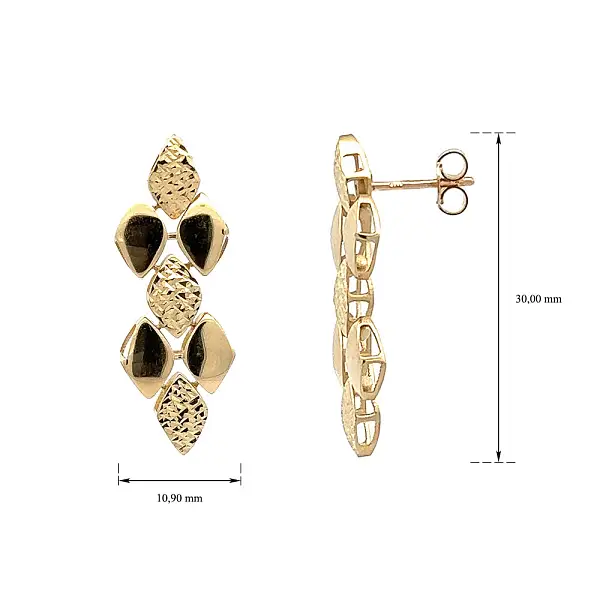 Золотые серьги-пусеты