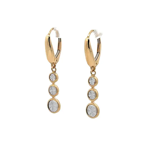 Серьги из комбинированного золота