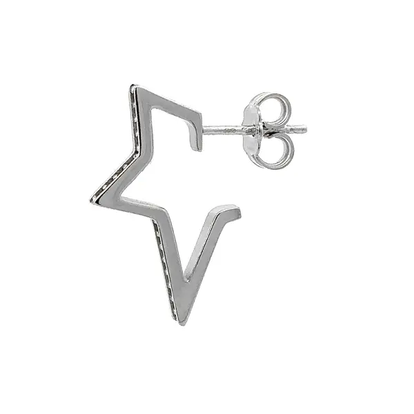 Серьги с цирконами из белого золота