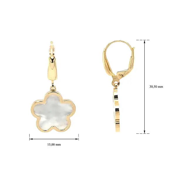 Золотые серьги с жемчугом