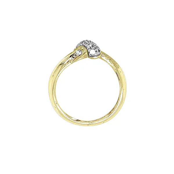 Золотое кольцо с цирконами