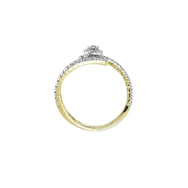 Золотое кольцо с цирконами