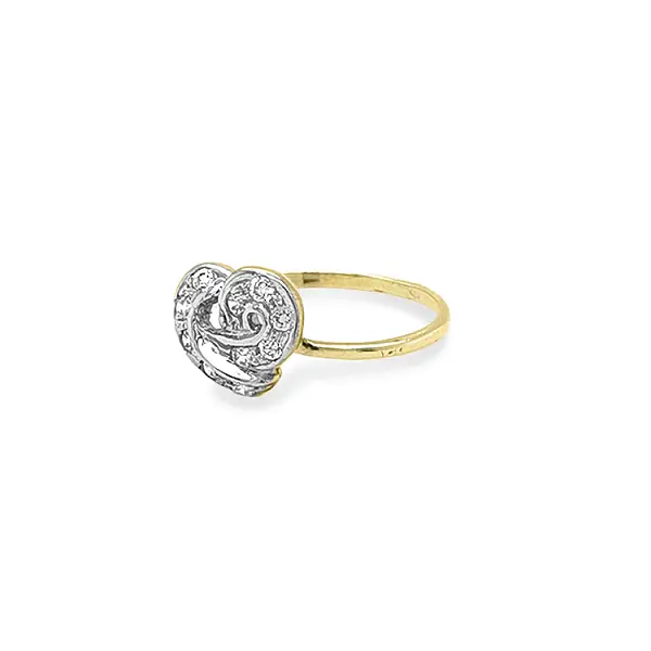 Золотое кольцо с цирконами