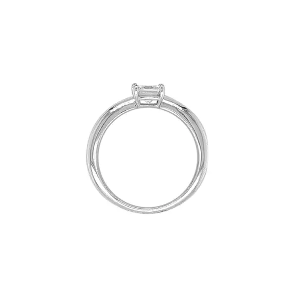 Золотое обручальное кольцо с цирконом