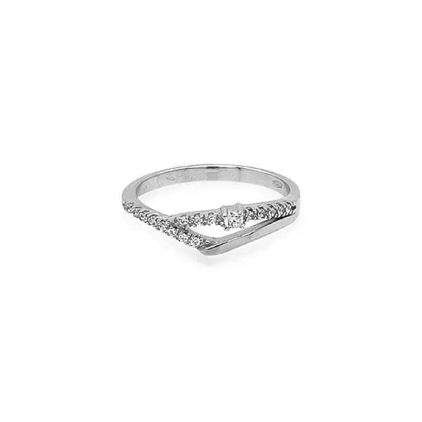 Золотое кольцо с цирконами