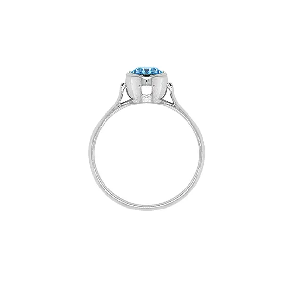 Золотое кольцо с голубым камнем