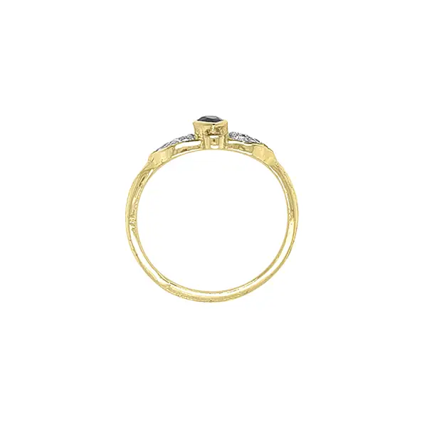 Золотое кольцо с цветными цирконами