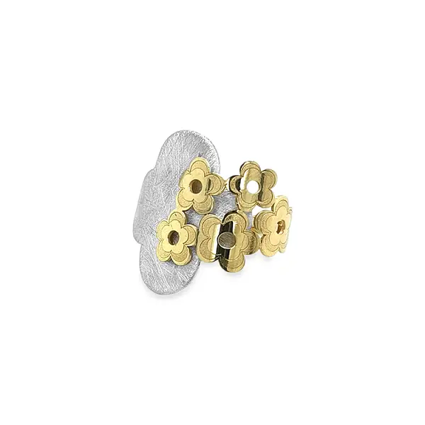 Комбинированное золотое кольцо