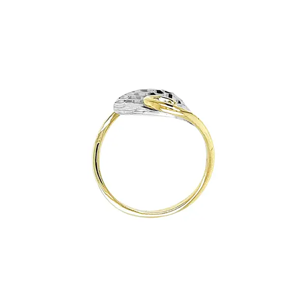 Золотое кольцо из комбинированного золота