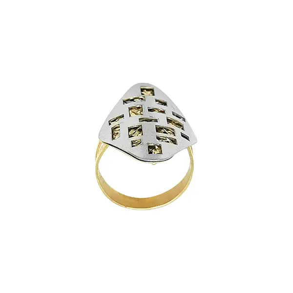 Золотое кольцо из комбинированного золота