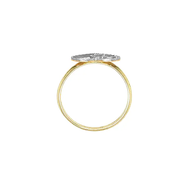 Золотое кольцо в форме сердца