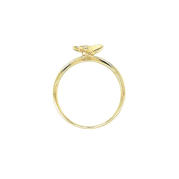 Золотое кольцо в форме бабочки