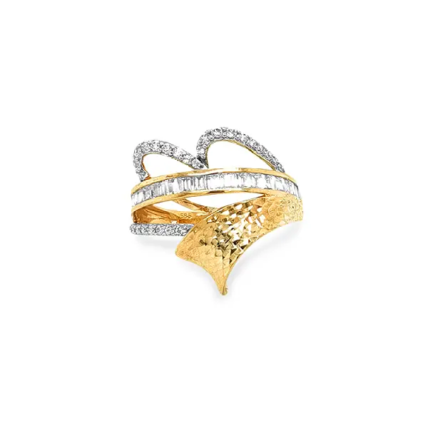 Золотое кольцо с цирконами