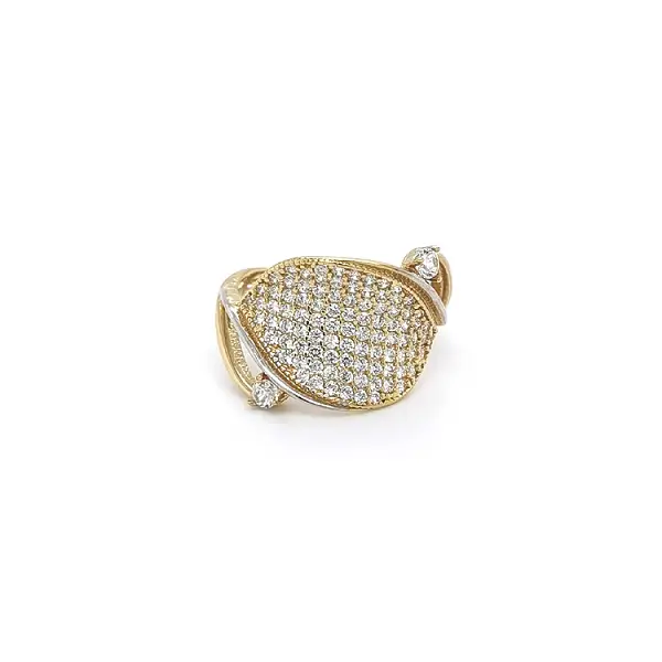 Золотое кольцо с цирконами