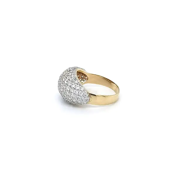 Золотое кольцо с цирконами