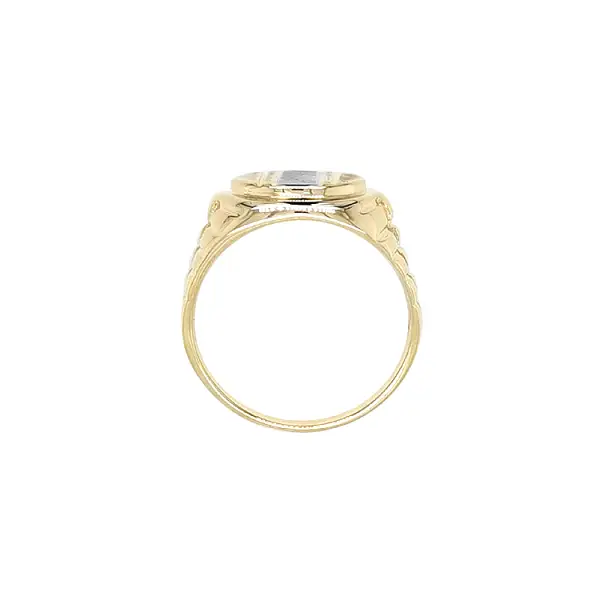 Золотое мужское кольцо из комбинированного золота