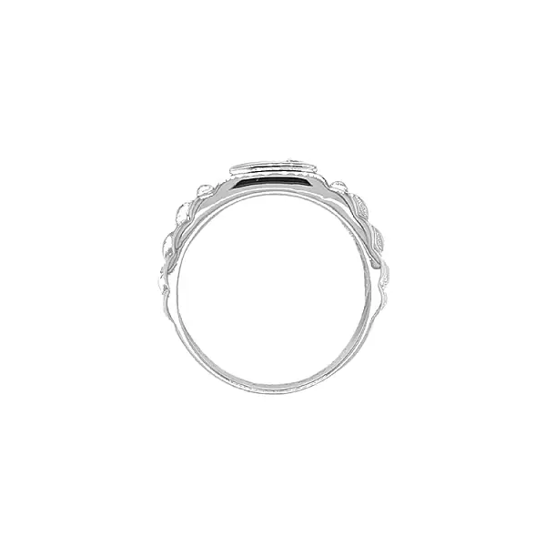 Золотое мужское кольцо с цирконом