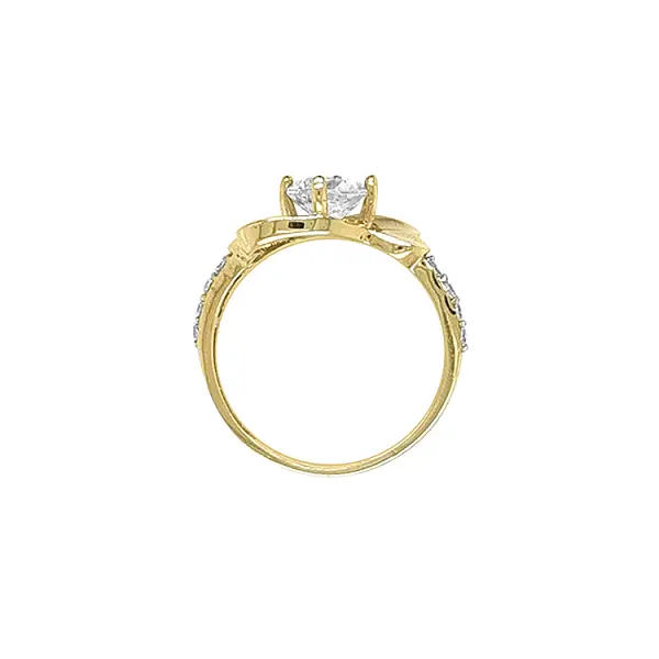 Золотое кольцо с цирконами