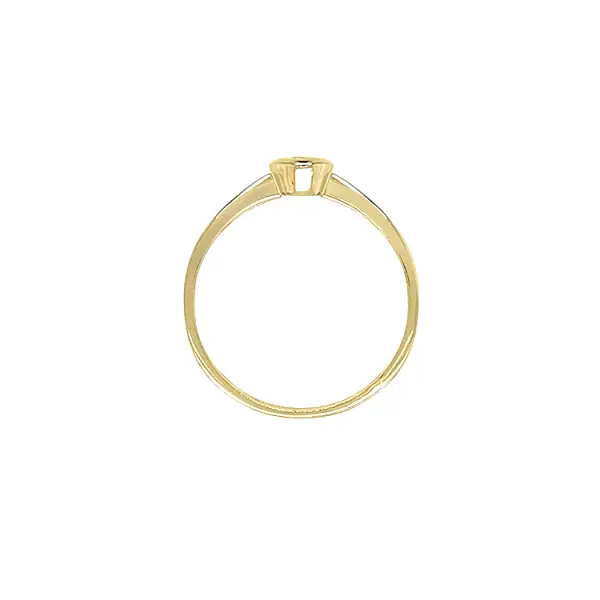 Золотое обручальное кольцо с цирконом