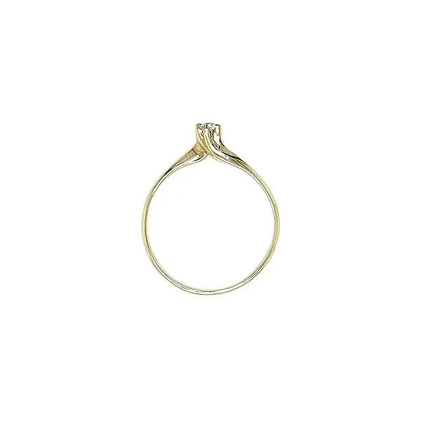 Золотое обручальное кольцо с цирконом