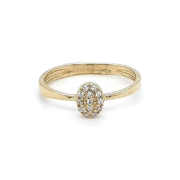 Золотое кольцо с цирконами