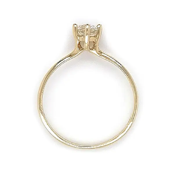 Золотое обручальное кольцо с цирконом