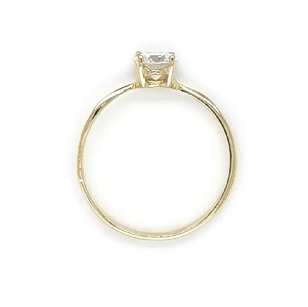 Золотое обручальное кольцо с цирконом