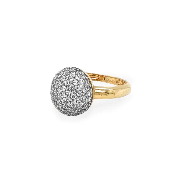 Золотое кольцо с цирконами