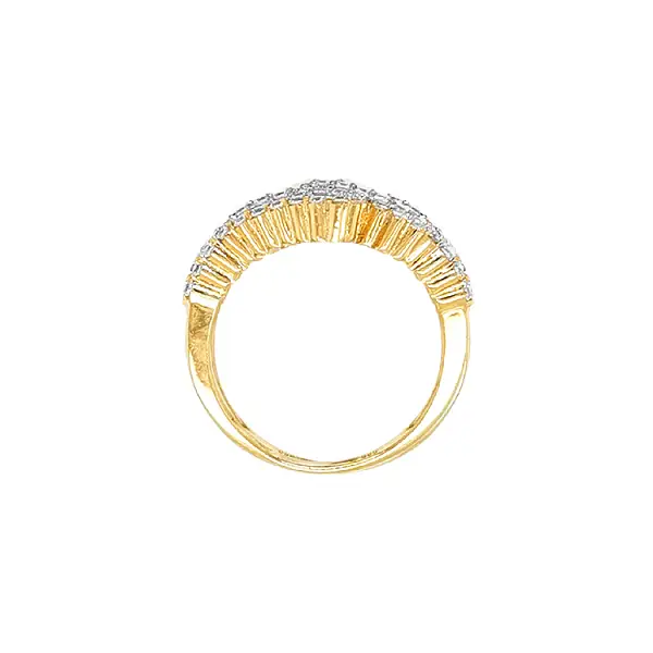 Золотое кольцо с цирконами