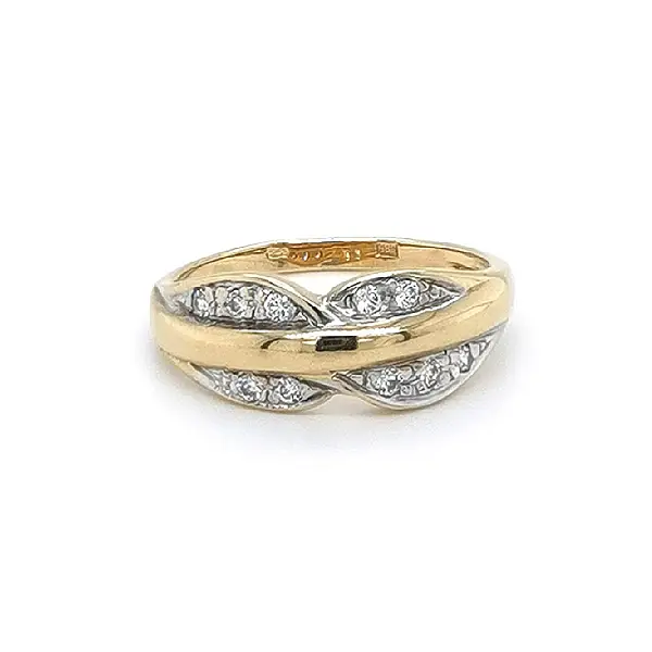 Золотое кольцо с цирконами