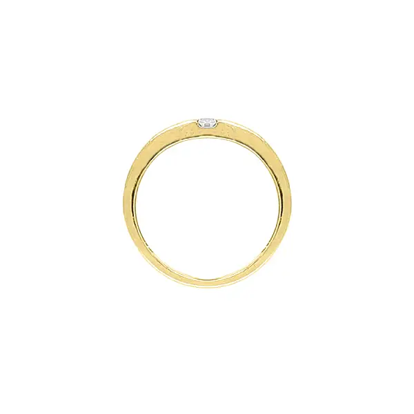 Золотое кольцо с цирконами из комбинированного золота